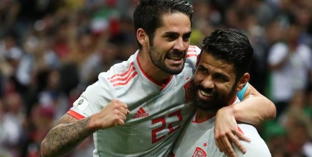 Espanha bate Irão, com golo feliz de Diego Costa