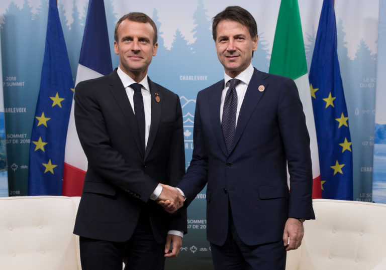 França confirma encontro entre Macron e Conte