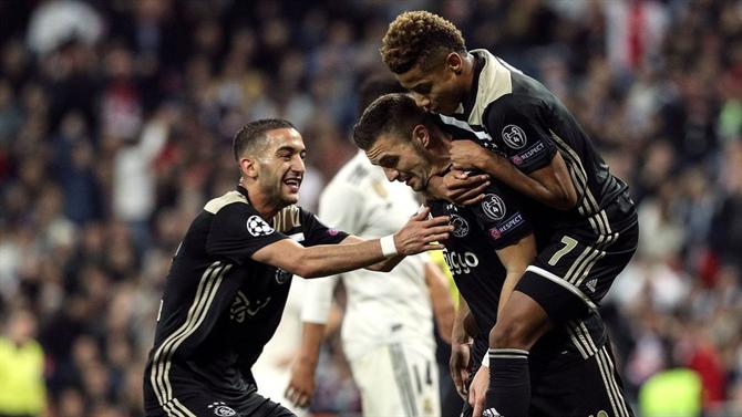 Real Madrid humilhado em pleno Santiago-Bernabéu, ao ser goleado (1-4) e afastado da Liga dos Campeões pelo Ajax