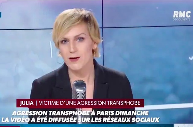 Mulher transgénero agredida em protesto em Paris