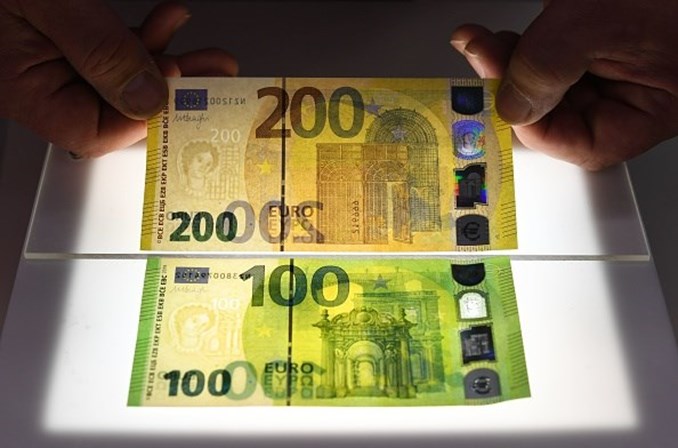Novas notas de 100 e 200 euros em circulação a partir de hoje