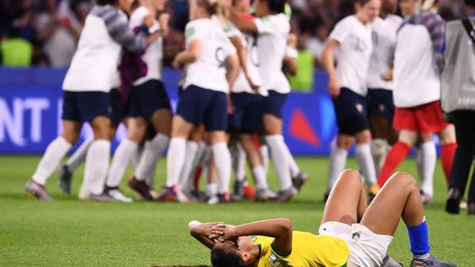 Mundial Futebol Feminino. França elimina Brasil no prolongamento (2-1)