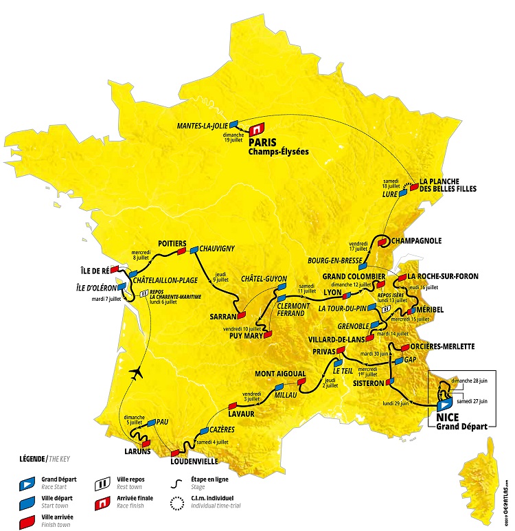 Revelado o percurso da Volta a França 2020: veja o mapa e as datas