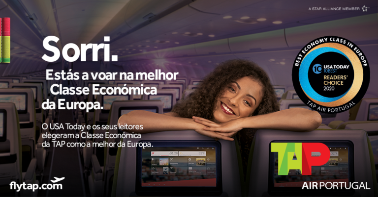 TAP Air Portugal: eleita a melhor classe económica da Europa (USA Today)