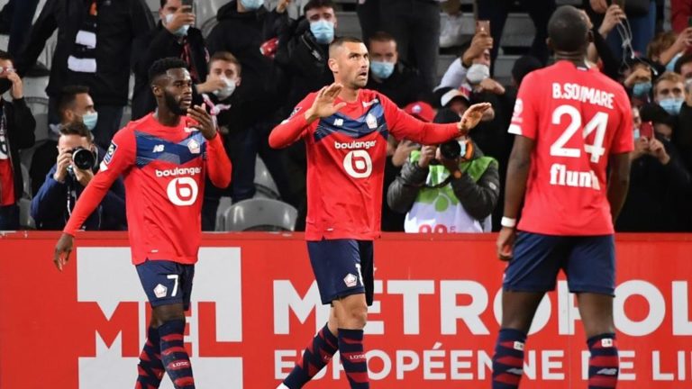Lille goleia Lens no ‘dérbi’ do norte por 4-0 e assume liderança do campeonato francês