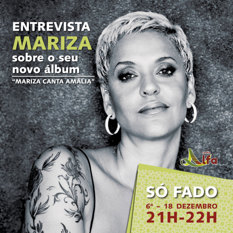 Mariza/Entrevista. Fadista apresenta novo disco na Alfa (no programa Só Fado). Sexta, 18, às 21h