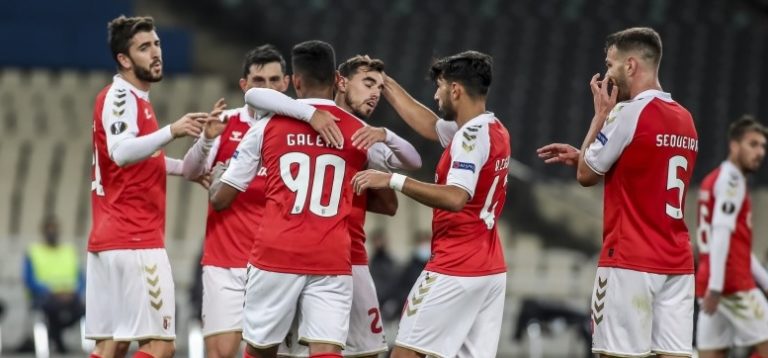Sporting Braga vence AEK Atenas e garante apuramento na Liga Europa