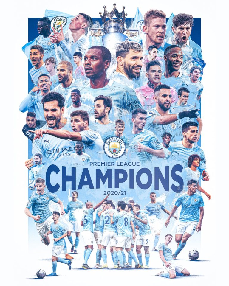 Manchester City garante sétimo título inglês e terceiro em quatro anos