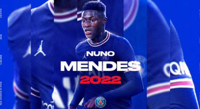 Jovem Nuno Mendes vai jogar no Paris Saint-Germain