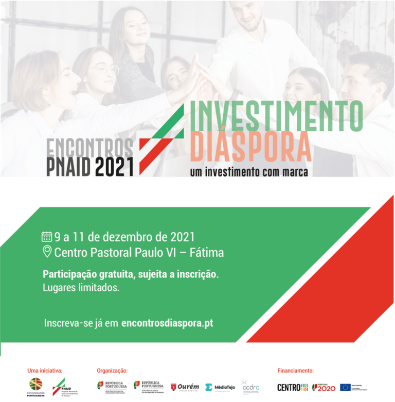 Investimentos em Portugal. Encontros PNAID 2021 de 9 a 11 de dezembro. Inscrições abertas