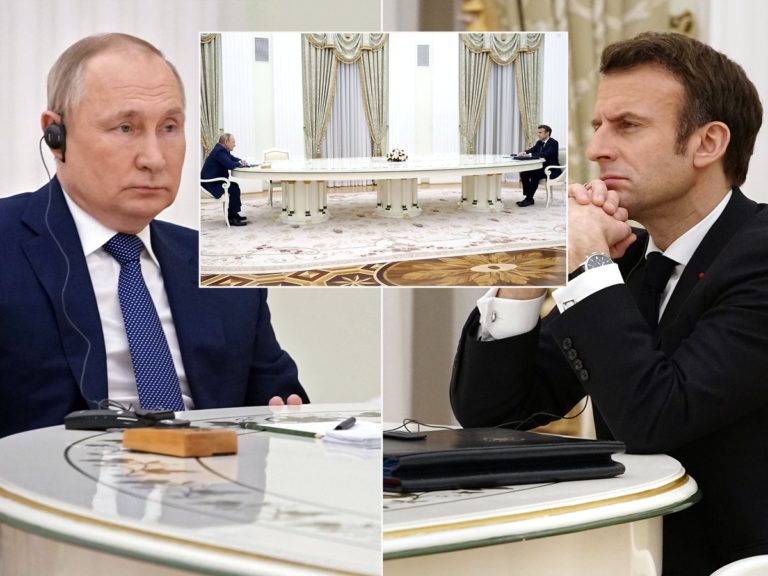 Putin reitera a Macron determinação em continuar invasão