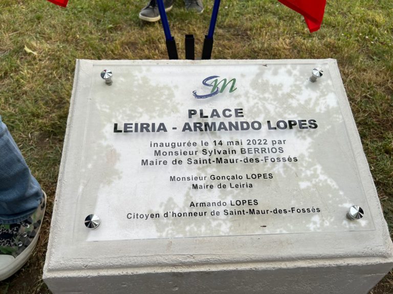 Praça Leiria-Armando Lopes. Saint-Maur-des-Fossés. Uma honra para a Alfa e para Comunidade Portuguesa de França