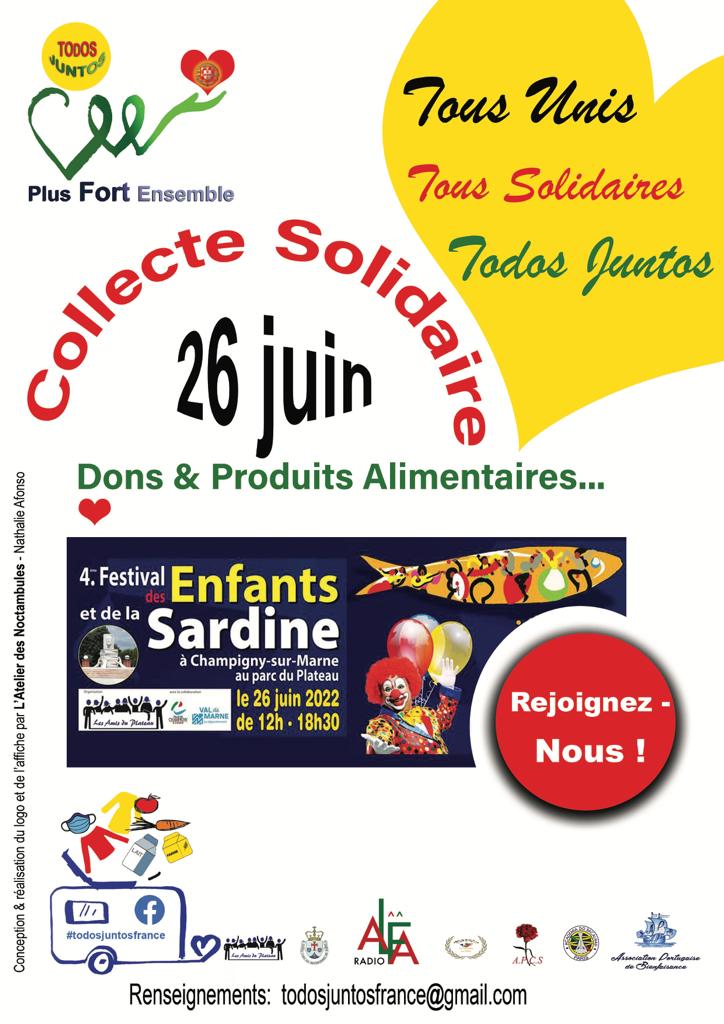 Champigny-sur-Marne. 4º Festival das crianças e das sardinhas. E também de solidariedade com os mais necessitados