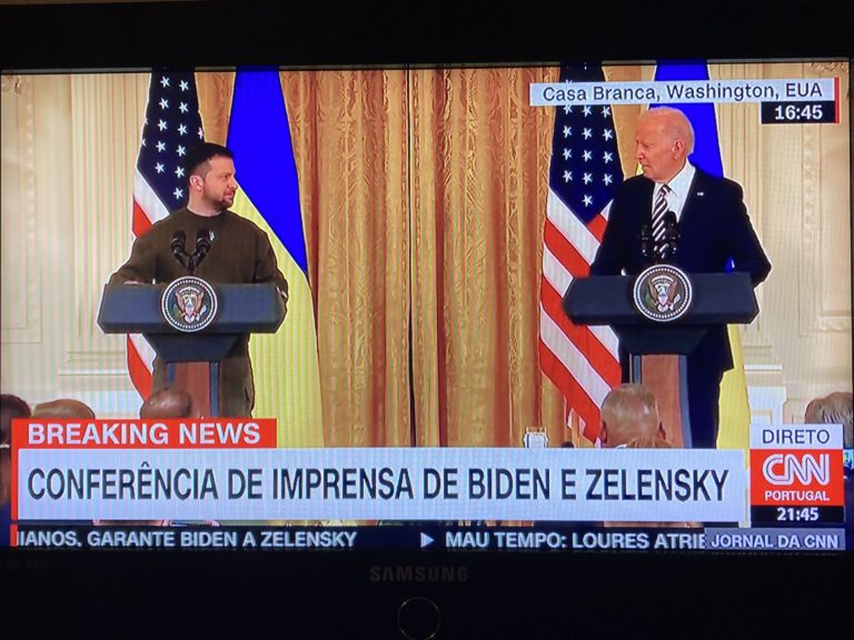 Zelensky e Biden em conferência de imprensa histórica conjunta nos Estados Unidos