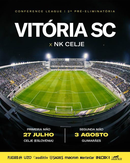LCE: Vitória de Guimarães defronta NK Celje na segunda pré-eliminatória