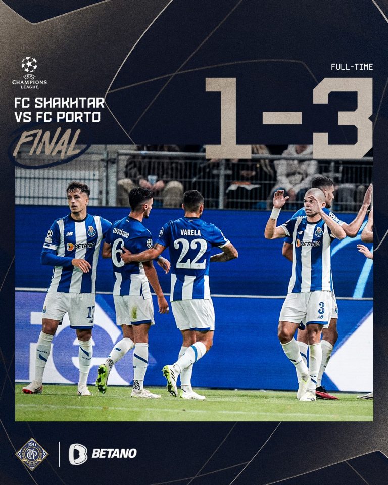 FC Porto vence Shakhtar Donetsk na estreia na Liga dos Campeões