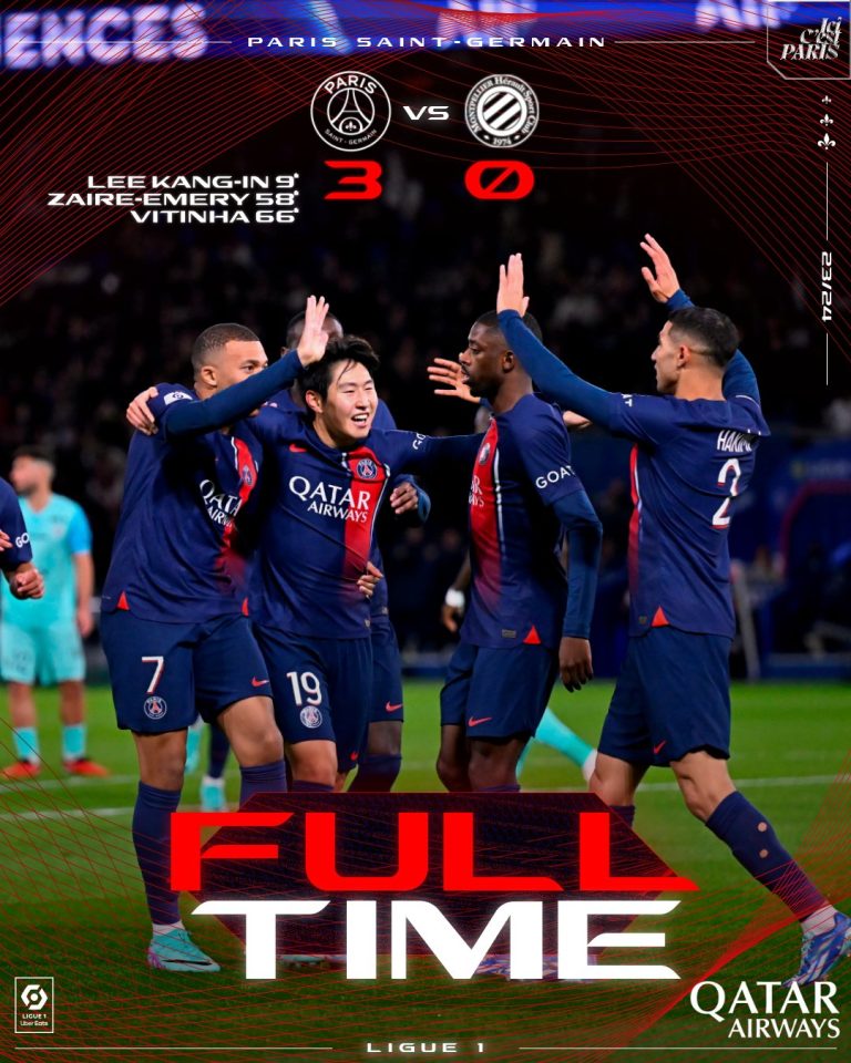 Ligue 1. Paris Saint-Germain bateu Montpellier, por 3-0, na abertura da 11ª jornada