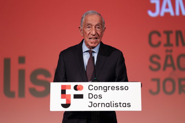 Portugal. 5º Congresso dos jornalistas. PR Marcelo fala sobre crise no setor