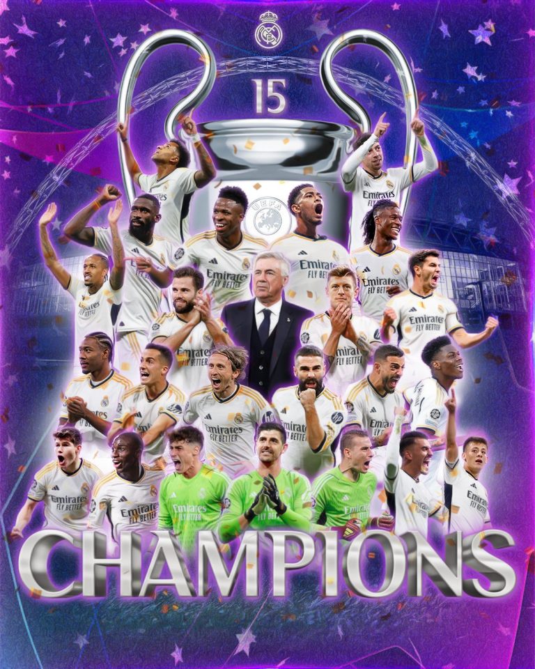 Real Madrid aumenta a ‘lenda’ com 15º título na Liga dos Campeões