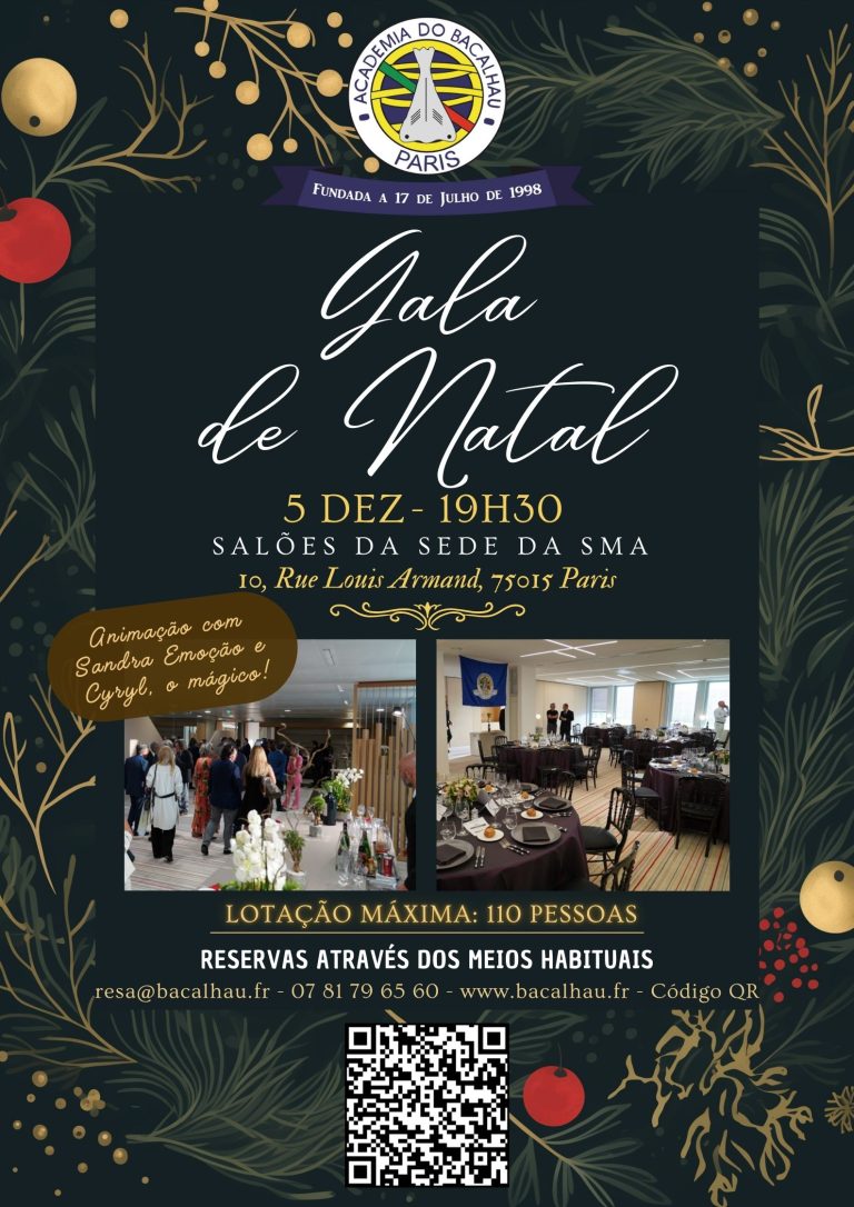 JANTAR DA ACADEMIA DO BACALHAU DE PARIS