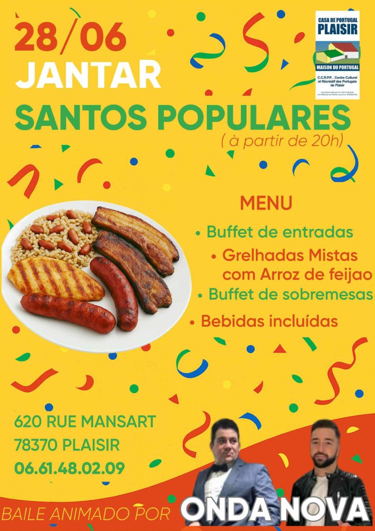 JANTAR SANTOS POPULARES, PLAISIR