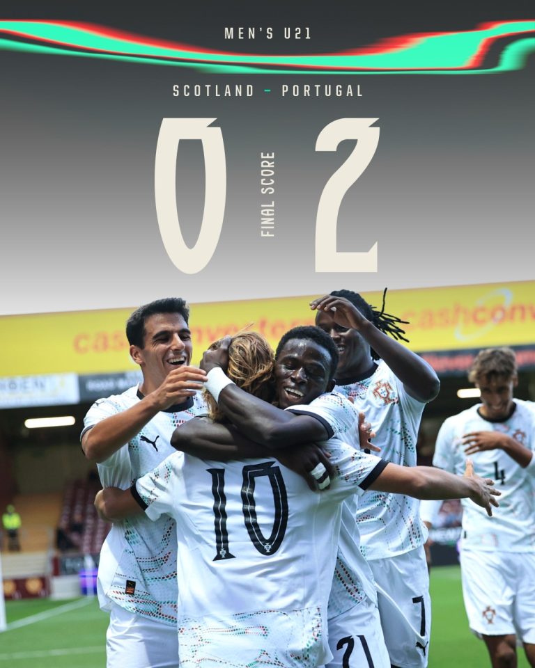Portugal vence Escócia por 0-2 no apuramento para o Euro2027 de sub-21