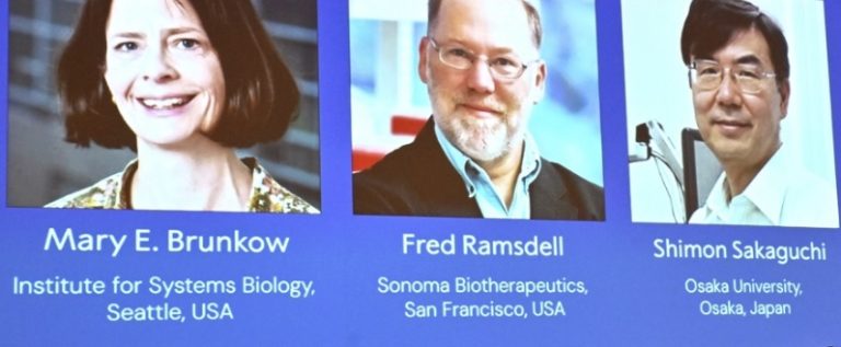 Nobel da Medicina atribuído a Mary E. Brunkow, Fred Ramsdell e Shimon Sakaguchi