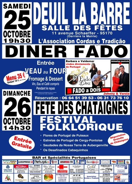 FADO, FOLCLORE E FESTA DAS CASTANHAS, DEUIL LA BARRE