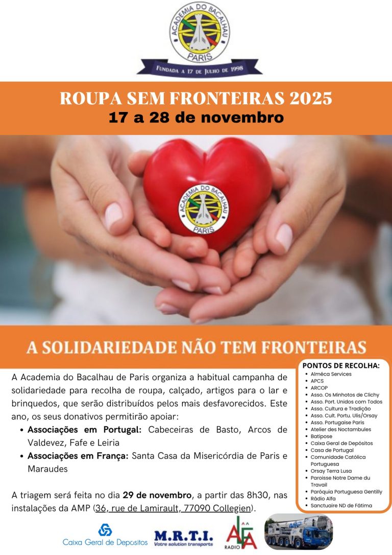 ROUPA SEM FRONTEIRAS, ACADEMIA DO BACALHAU DE PARIS