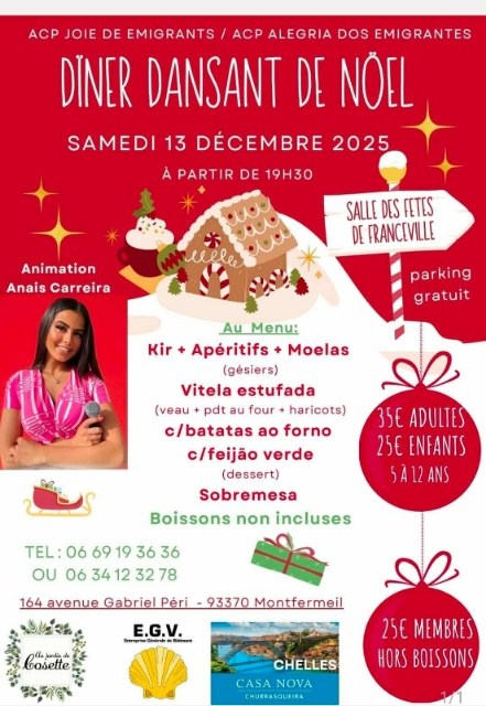 JANTAR DE NATAL COM BAILE, MONTFERMEIL