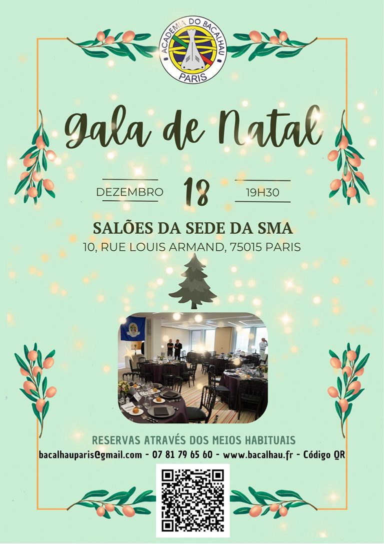 GALA DE NATAL DA ACADEMIA DO BACALHAU DE PARIS