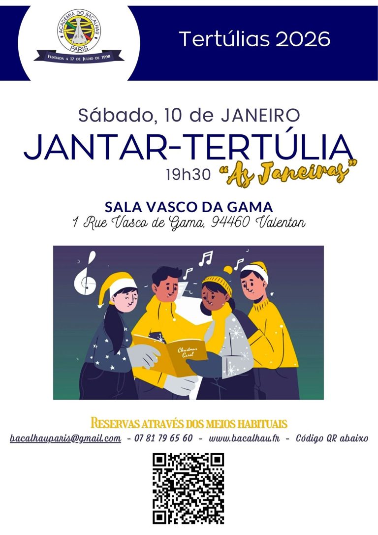JANTAR TERTULIA AS JANEIRAS, ACADEMIA DO BACALHAU DE PARIS