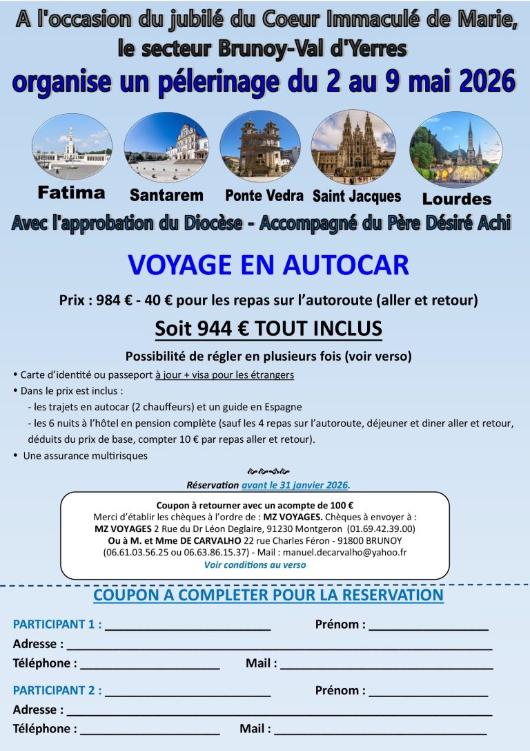 VIAGEM PEREGRINAÇÃO, BRUNOY-VAL D&rsquo;YERRES