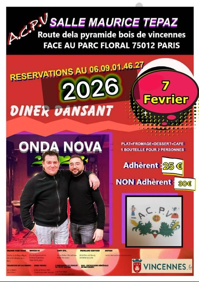 JANTAR E BAILE, VINCENNES