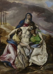 Doménikos Theotókopoulos, dit Greco, Pietà v. 1574-1576 Huile sur toile 66 x 48.5 cm The Hispanic Society of America