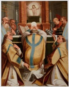 Fernão Gomes, Missa de São Gregório, XVIe s, óleo sobre madeira 124 x 98 cm, Doação de Philippe Mendes