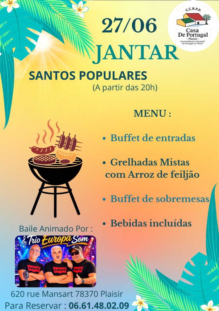 JANTAR SANTOS POPULARES, PLAISIR