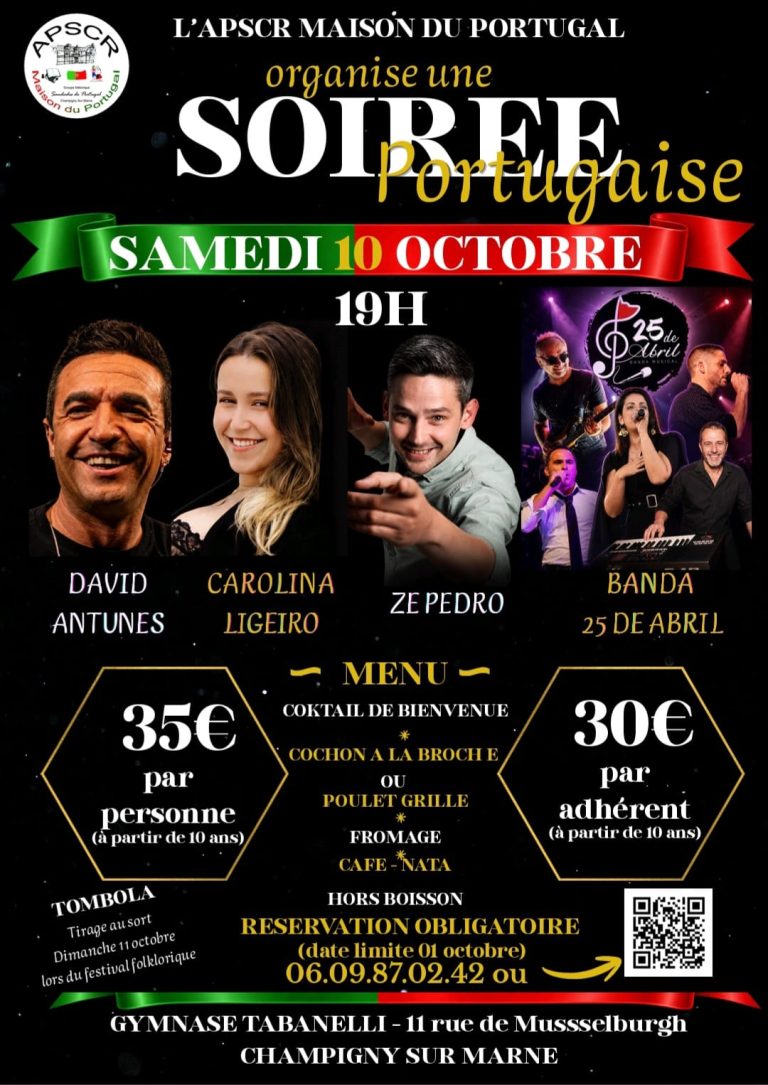 SOIRÉE PORTUGAISE, CHAMPIGNY-SUR-MARNE