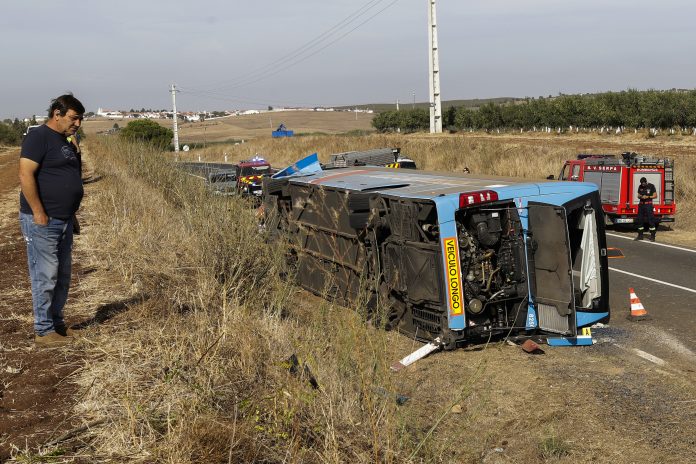 Despiste de autocarro no concelho de Beja